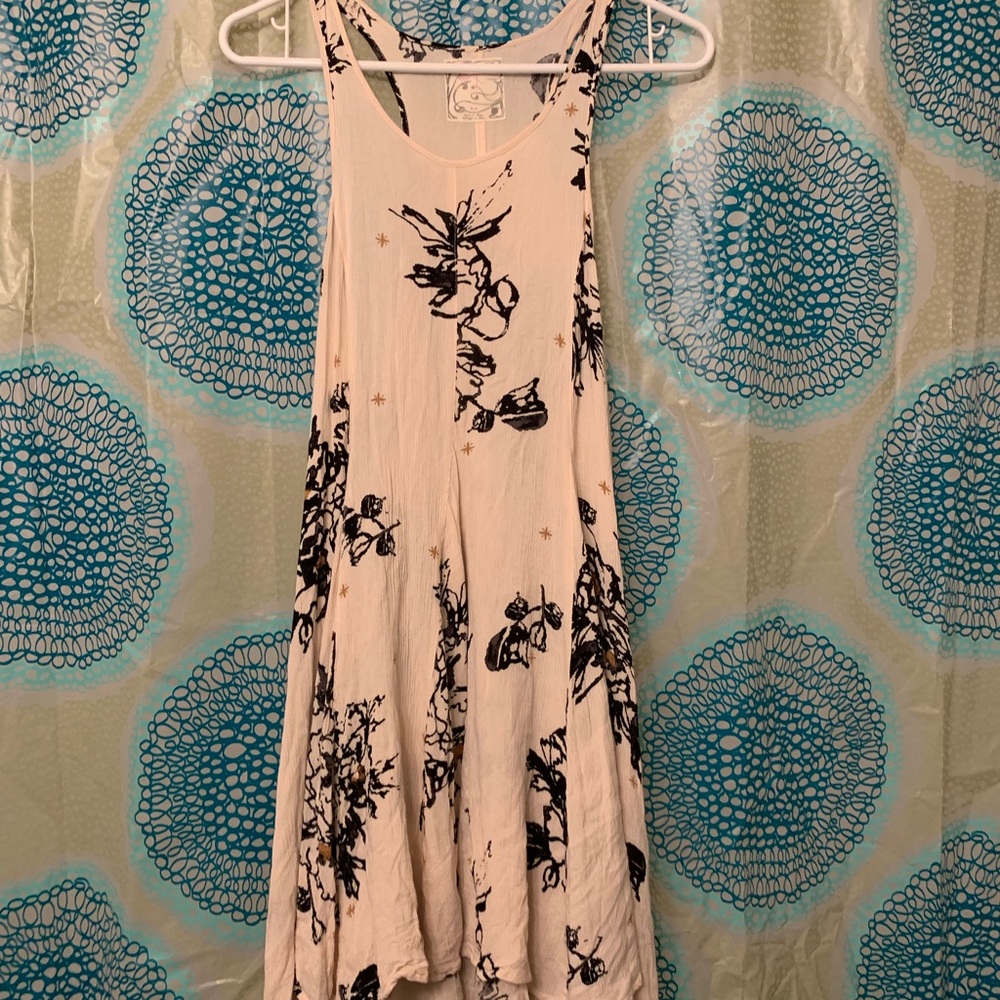 Free People Cream Pattered Dress